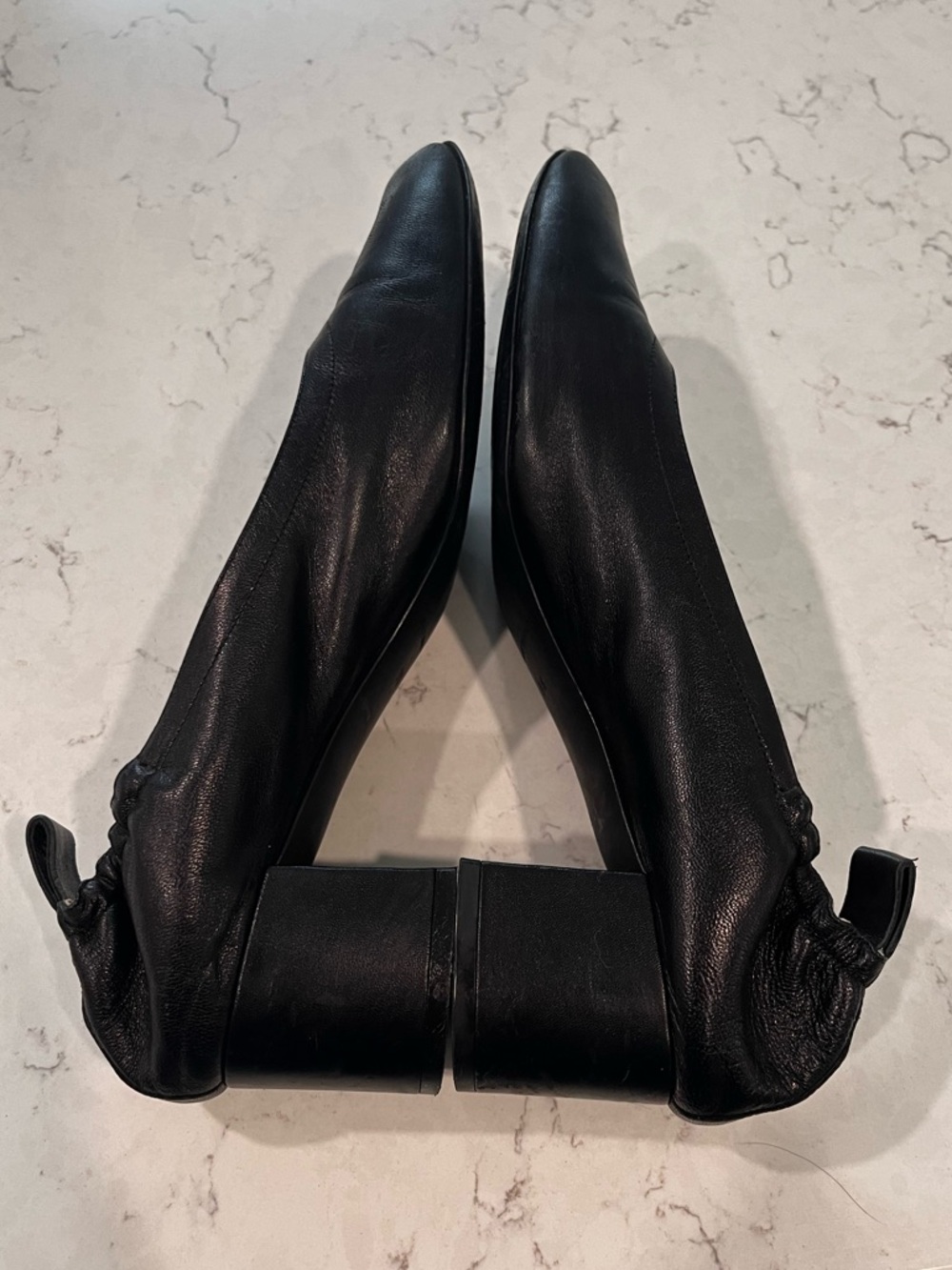 Everlane The Day Heel Black Leather Size 9.5 - Picture 6 of 13